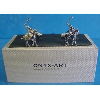 ONYX-ART CUFFLINK SET - POLO PLAYER